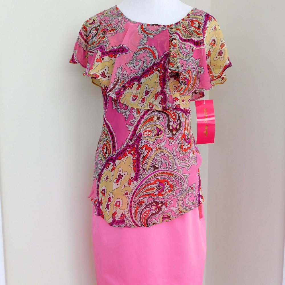 Sunny Leigh Floral Blouse Pink Skirt Sz Small NWt